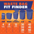 Hefty Easy Flaps Multipurpose Large Trash Bags, 30 Gallon, 40 Count - Image 9