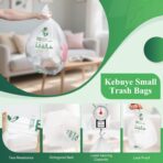Small Trash Bags 1.2 Gallon, Biodegradable Gallon Waste Bag, Mini Compostable Strong Bathroom Wastebasket Can Liners Garbage Bags for Home Office Kitchen Fit 5 Liter 5L, 1 Gal, White - Image 3