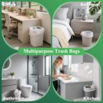 Small Trash Bags 1.2 Gallon, Biodegradable Gallon Waste Bag, Mini Compostable Strong Bathroom Wastebasket Can Liners Garbage Bags for Home Office Kitchen Fit 5 Liter 5L, 1 Gal, White - Image 9