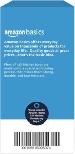 Amazon Basics Flextra Tall Kitchen Drawstring Trash Bags, 13 Gallon, 120 Count - Image 7