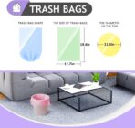 Teivio Small Trash Bags 4 Gallon 160 Counts Clear Colorful Garbage Bags, Bathroom Trash Can Bin Liners, Plastic Bags for home office kitchen, fit 12-15 Liter, 3,3.5,4.5 Gal, Colorful - Image 3