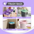Teivio Small Trash Bags 4 Gallon 160 Counts Clear Colorful Garbage Bags, Bathroom Trash Can Bin Liners, Plastic Bags for home office kitchen, fit 12-15 Liter, 3,3.5,4.5 Gal, Colorful - Image 6