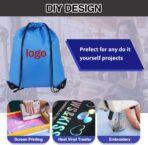Drawstring Backpack 6 Colors Drawstring Bags, Draw String Back Bag Drawstring Bags Bulk for Sports, Gym, Travel, Swimming, Beach (6 PACK) - Image 5