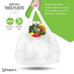 Simple's Plastic Bags with Handles For Small Business,(80 Count) Very Strong Shopping Grocery bags, plastic t-shirts bag, to go bags, Bag Dispenser Roll - Measures 12"x7"x22", 1.2 Mil Thickness - Image 4