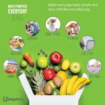 Simple's Plastic Bags with Handles For Small Business,(80 Count) Very Strong Shopping Grocery bags, plastic t-shirts bag, to go bags, Bag Dispenser Roll - Measures 12"x7"x22", 1.2 Mil Thickness - Image 5