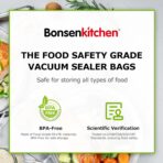 Bonsenkitchen Precut Vacuum Bags 100 Quart 8" x 12", BPA Free, Commercial Grade Textured Food Sealer Bag, Thick Embossed Bags for Storage and Sous Vide Cooking VB3205 - Image 10