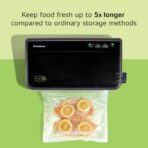 FoodSaver Vacuum Sealer Machine, Automatic Bag Detection, Sous Vide Friendly, with sealer bags, roll, handheld vacuum sealer, black - Image 3