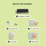 FoodSaver Vacuum Sealer Machine, Automatic Bag Detection, Sous Vide Friendly, with sealer bags, roll, handheld vacuum sealer, black - Image 7