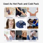 BICAREE Ice Pack for Injuries Reusable, Ice Bags Hot Water Bag for Hot & Cold Therapy and Pain Relief with Cover, No-Leak Elastic Breathable Ice Bag, Size 9" - Image 7