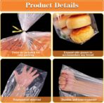 Bread Bags, 30 Pack Plastic Bread Bags with Ties for Homemade Bread, Clear Bagel Sandwich Bags, Bread Loaf Bags for Bakery Owners Use - Image 5
