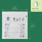 Compostable Food Storage Bags, Large Gallon Resealable Freezer Bags, 50 Count, 10.5 x 10.6 inches, PFAS & BPA FREE, Certified US BPI ASTM D6400 Europe OK Compost - Image 3