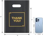 50 Pack Die Cut Plastic Shopping Bags with Thank You Logo 9x12 Merchandise Bags Extra Thick Glossy and Shopping Bags for Retail,Boutique Bags with Handles for Merchandise, Gifts, Trade Shows - Image 3