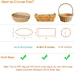 Morepack Cellophane Bags,16x24 Inch 20 Pcs Cellophane Wrap for Gift Baskets, Clear Basket Bags - Image 4