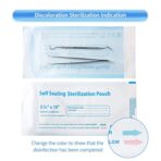 Yuelong 200PCS Self Sealing Sterilization Pouch Bags 2.25" x 5" Autoclave Sterilizer Bags Pouch for Nail Tools Grade Paper Disposable Dental Tattoo Accessories Tool Storage Bag - Image 6