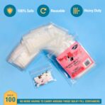 3 mil Strong, Flexible, Comfortable.The Pill Bag Medicine Pill Organizer, Resealable, Disposable Pouches for Vitamins, Gummies, Plastic Bags Travel, Walks, Exercise, Clean,Standard Size100 Count - Image 7