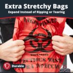 No Leak, Hospital Grade Biohazard Waste Bags 150 Pk. 10 Gallon, 24" Red Trash Liner With Hazard Symbol For Infectious Waste Disposal - Image 7