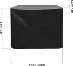 QWORK Pallet Cover, 2 Pack Heavy Duty Outdoor PE Waterproof Pallet Cover, 12 Mil Thick, 4 Ft. x 5 Ft. x 4 Ft, Perforated Roll, Protects Pallets, AC Units, Generators, Patio Furniture, Black - Image 7