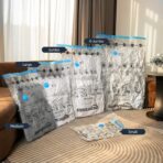 Amazon Basics Vacuum Storage Bags for Clothes, Space Saving Compression Storage Bags with Hand Pump, Heavy Duty, Stackable, Jumbo Size, Clear, 6-Pack - Image 8