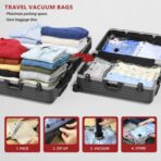 Travel Vacuum Bags for Clothing with Rechargeable Electric Pump, Compression Packing Cubes Organizer Storage for Luggage Suitcase, Space Saver Seal Bags for Vacation Cruise, 18 Combo - Image 3