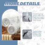 50 Pcs Shoe Bags for Travel,Large Transparent Travel Shoe Bags for Packing,Clear Plastic Drawstring Bags Shoe Dust Bags,Portable Shoes Organizers Pouch with Rope for Men and Women - Image 5