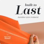 Nylon Laundry Bag - Locking Drawstring Closure and Machine Washable. These Bags will Fit a Laundry Basket or Hamper and Strong Enough to Carry up to Three Loads of Clothes. (Orange) - Image 5