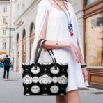 Large Leather Handbag Big Shoulder Commuter Bag Waterproof Shoulder Bucket Bag - Image 3