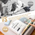 TAILI 8 Pack Vacuum Storage Bags, Jumbo Size 39x28 inch, LONG SIDE ZIP Vacuum Seal Bags for Beddings, Extra Large Storage Space Saver for Clothing, Comforters, Blankets, Pillows - Image 5