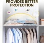 TAILI 8 Pack Vacuum Storage Bags, Jumbo Size 39x28 inch, LONG SIDE ZIP Vacuum Seal Bags for Beddings, Extra Large Storage Space Saver for Clothing, Comforters, Blankets, Pillows - Image 10