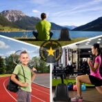 KUUQA 2 Pcs Drawstring Backpack Bags Sports Cinch Sack String Backpack Storage Bags for School Gym Traveling (Black) - Image 7