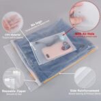 Clothes Packaging Bags for Shipping, 100 Count 10x13 inch Frosted Zipper Plastic Bags for Clothing, Clear Apparel Bag for T-Shirt, Shirt, Document, 3 Mil, with Vent Holes - Image 7
