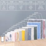 Clothes Packaging Bags for Shipping, 100 Count 10x13 inch Frosted Zipper Plastic Bags for Clothing, Clear Apparel Bag for T-Shirt, Shirt, Document, 3 Mil, with Vent Holes - Image 8