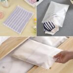 Clothes Packaging Bags for Shipping, 100 Count 10x13 inch Frosted Zipper Plastic Bags for Clothing, Clear Apparel Bag for T-Shirt, Shirt, Document, 3 Mil, with Vent Holes - Image 9