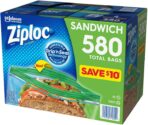 Ziploc Easy Open Tabs Sandwich Bags 580, 145 Count (Pack of 4) - Image 5