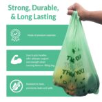 Reli. Biodegradable Thank You Bags | 125 Count | Biodegradable Shopping Bags, Grocery Bags/Restaurant | Oxobiodegradable Plastic | 11.5" x 6.5" x 22" (Green) - Image 3