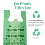 Reli. Biodegradable Thank You Bags | 125 Count | Biodegradable Shopping Bags, Grocery Bags/Restaurant | Oxobiodegradable Plastic | 11.5" x 6.5" x 22" (Green) - Image 4