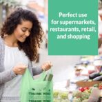 Reli. Biodegradable Thank You Bags | 125 Count | Biodegradable Shopping Bags, Grocery Bags/Restaurant | Oxobiodegradable Plastic | 11.5" x 6.5" x 22" (Green) - Image 6