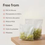 Vove Compostable Quart Bags 30 Ct – PFAS-Free, BPI Certified, Freezer Safe with Airtight Seal for Leftovers & Meal Prep, Plant-Based - Image 9