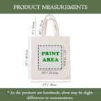 Custom Tote Bags with Logo | Pack of 10/25/50/100/250 | Bulk Tote Bags for Small Business |%100 Canvas Reusable Bags for Promotional Items - Image 5
