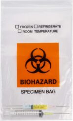 Klmnop 150Pcs Biohazard Specimen Bags, 6x9.8in with Biohazard Logo Printing, Ziplock Top Laboratory Sample Bag with Outside Pocket Paperwork Pouch(Clear) - Image 6