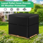 Zipper Pallet Cover,KY-HUAEN 900D Heavy Duty Pallet Covers Fits Large Pallets Up to 49.2" x 41.33" x 49.21" |Waterproof,Rip-Proof, Fade Resistant, With Fixed Rope (49.2" x 41.33" x 49.21") - Image 3