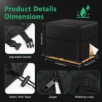 Zipper Pallet Cover,KY-HUAEN 900D Heavy Duty Pallet Covers Fits Large Pallets Up to 49.2" x 41.33" x 49.21" |Waterproof,Rip-Proof, Fade Resistant, With Fixed Rope (49.2" x 41.33" x 49.21") - Image 4