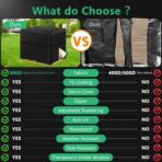 Zipper Pallet Cover,KY-HUAEN 900D Heavy Duty Pallet Covers Fits Large Pallets Up to 49.2" x 41.33" x 49.21" |Waterproof,Rip-Proof, Fade Resistant, With Fixed Rope (49.2" x 41.33" x 49.21") - Image 7