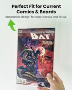 Resealable Mylar Current Comic Bags - Archival Quality & Acid-Free, 7" x 10.5", 1.5" Flap, 2 Mil Protection for Comic Book Collectors (50 Pack) - Image 3