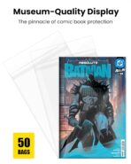 Resealable Mylar Current Comic Bags - Archival Quality & Acid-Free, 7" x 10.5", 1.5" Flap, 2 Mil Protection for Comic Book Collectors (50 Pack) - Image 6