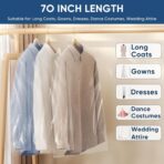 50 Pack 23.6"x70" Garment Bags for Hanging Clothes, Thick Clear Plastic Dry Cleaning Covers for Closet Storage & Travel - Image 4