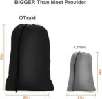2 Pack Heavy Duty Large Laundry Bag 28x45 inch Extra Hamper Bag Dirty Clothes Organizer Drawstring Cloth Laundry Bag for Travel Camp Home College Dorm Drying Do Not Exceed 176℉ Black - Image 5