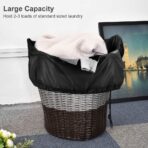 2 Pack Heavy Duty Large Laundry Bag 28x45 inch Extra Hamper Bag Dirty Clothes Organizer Drawstring Cloth Laundry Bag for Travel Camp Home College Dorm Drying Do Not Exceed 176℉ Black - Image 6