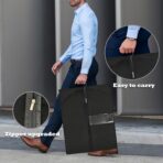 Garment Bags for Hanging Clothes, 45'' Suit Bag Cover for Storage and Travel, Dress Bags for Gowns Long, 2 Pack (Black) - Image 5