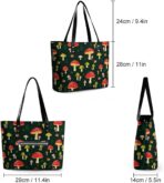 Women's Soft Leather Handbag Fashion Tote Bag Big Commuter Bag With Zipper - Image 5