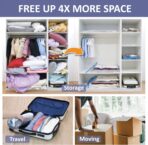 Cozy Essential 25 Pack Vacuum Storage Bags, Space Saver Bags (5 Jumbo/5 Large/5 Medium/5 Small/5 Roll) Compression for Comforters and Blankets, Pillow, Bedding, Sealer Clothes Storage, - Image 4